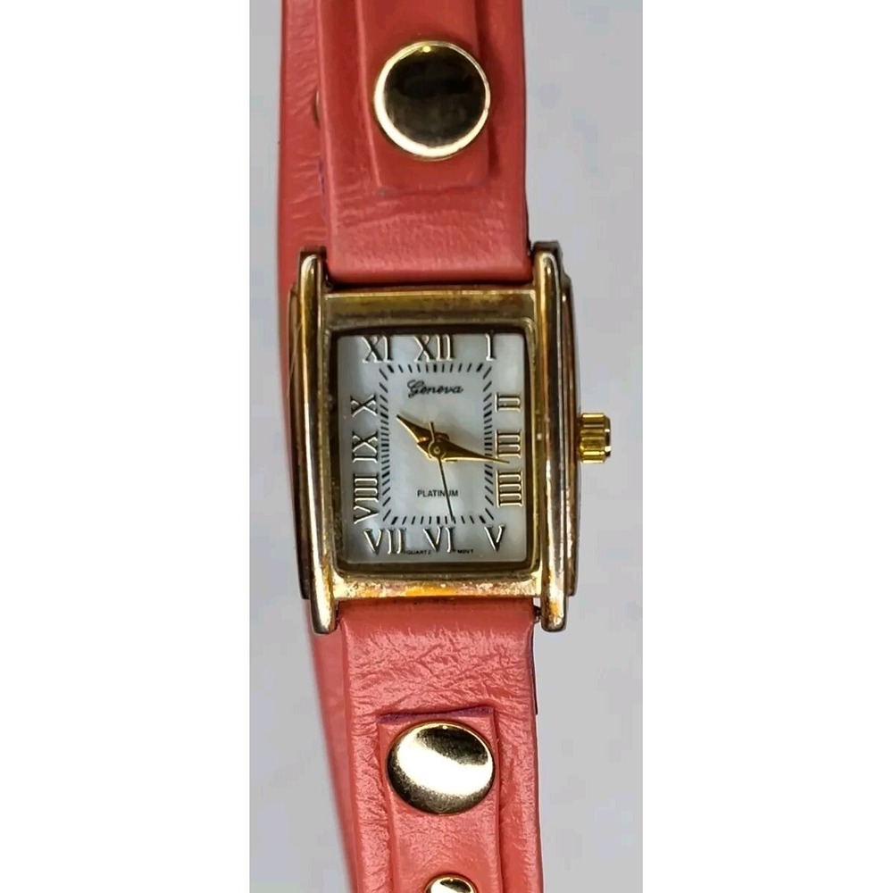 Geneva Platinum Women Watch Pink‎ Long Strap Wrap Nailheads  SEE B44.1GA1493 - Picture 5 of 10